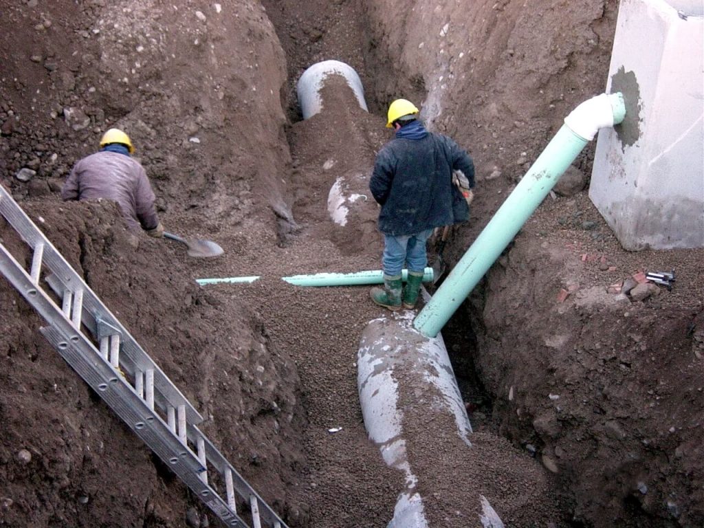 Storm sewer and catch basin